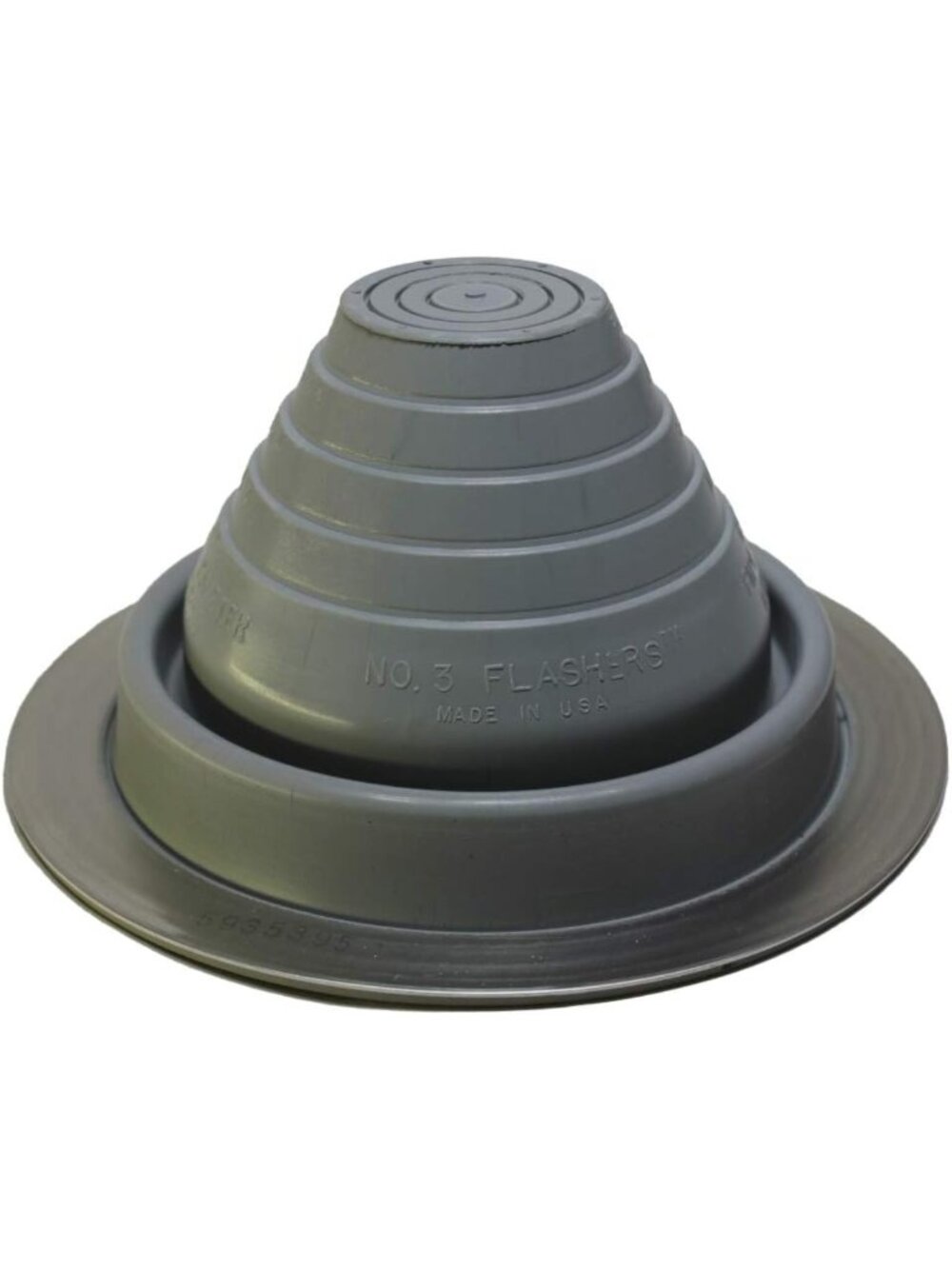 Flexible Grey EPDM Roof Jack Flashing for Metal Roofing, Fits 1/4" to 5" Pipes